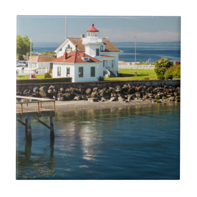 Mukilteo Lighthouse, Mukilteo, Washington, USA Kakelplatta (Framsidan)