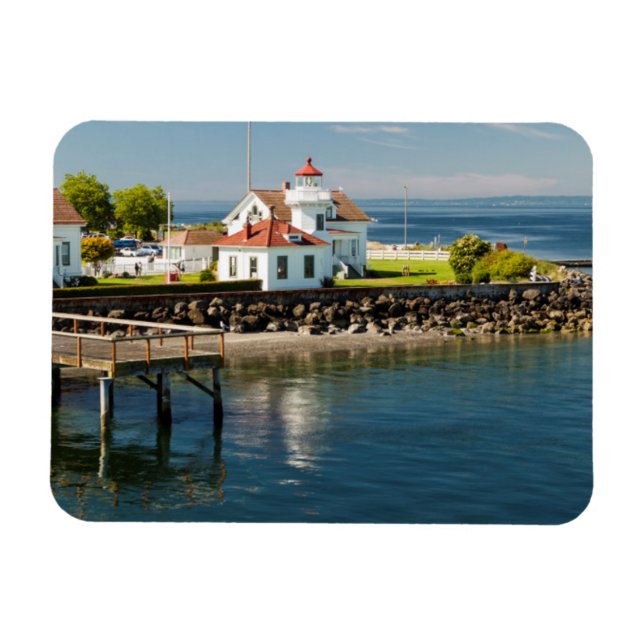 Mukilteo Lighthouse, Mukilteo, Washington, USA Magnet (Horisontell)