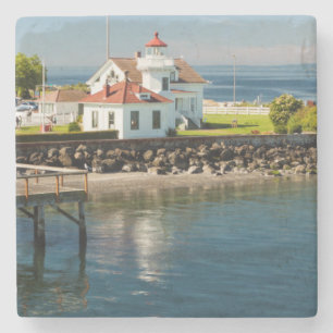 Mukilteo Lighthouse, Mukilteo, Washington, USA Underlägg Sten
