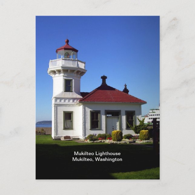 Mukilteo Lighthouse, Mukilteo, Washington Vykort (Framsida)