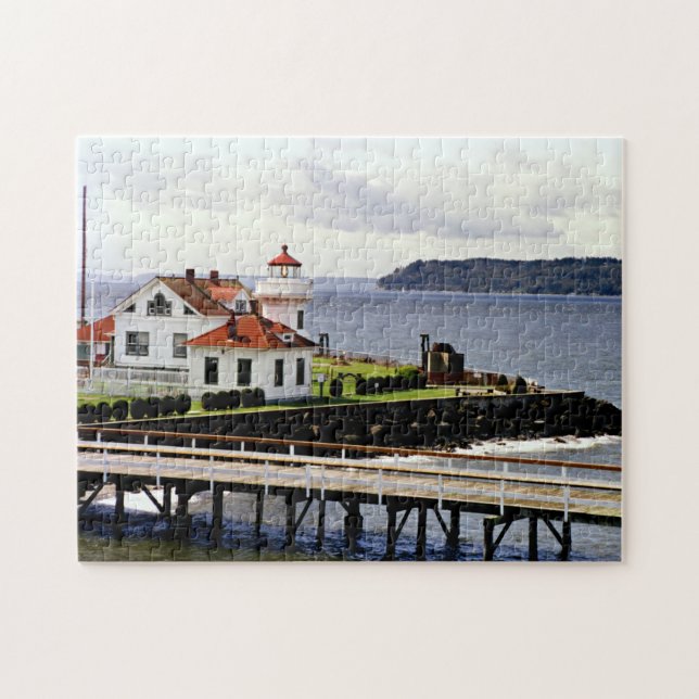 Mukilteo Lighthouse, Washington Jigszle Puzzle Pussel (Horisontell)