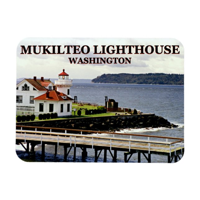 Mukilteo Lighthouse, Washington Magnet (Horisontell)