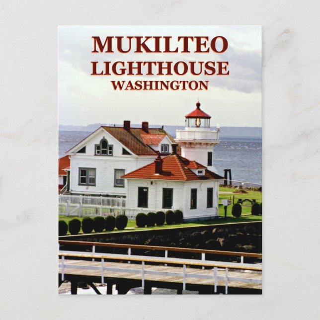 Mukilteo Lighthouse, Washington Postcard Vykort (Framsida)
