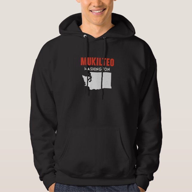 Mukilteo Washington USA State America Travel Washi Hoodie (Framsida)