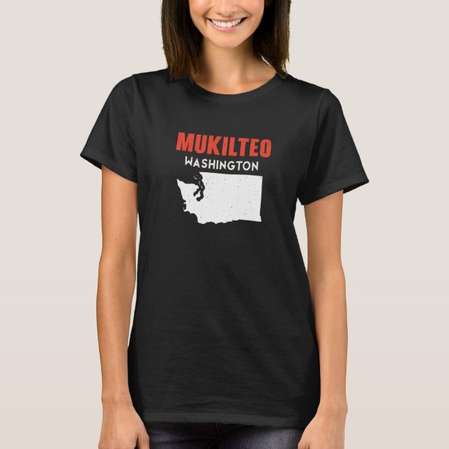 Mukilteo Washington USA State America Travel Washi T Shirt (Framsida)