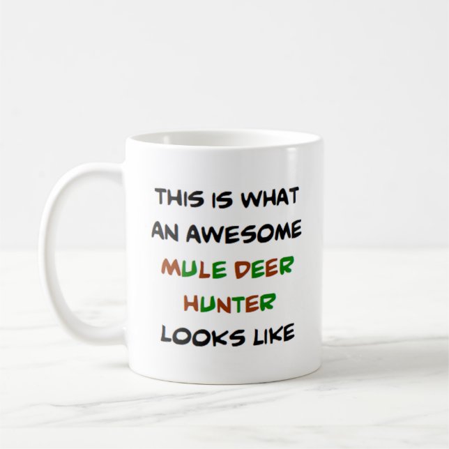 Mul-hjort-jägare, fantastisk kaffemugg (Vänster)