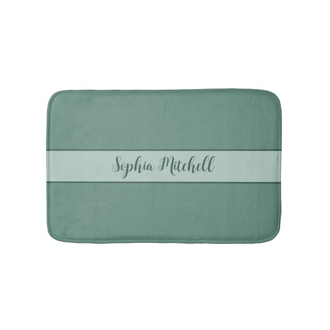 MUL-MAT (Ocean Teal Namn Bath Mat) Badrumsmatta (Framsidan)