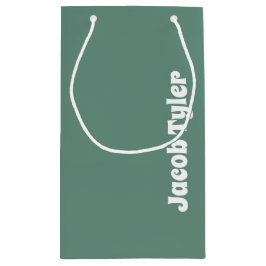 MUL-MUL-BAGS (Small Ocean Teal Namn Gift Bag)