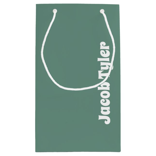 MUL-MUL-BAGS (Small Ocean Teal Namn Gift Bag) (Baksidan)