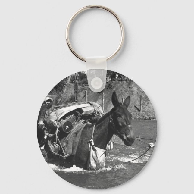 Mul- och flåsar anslutna till 2nd Bn_Krig Image Nyckelring (Framsida)
