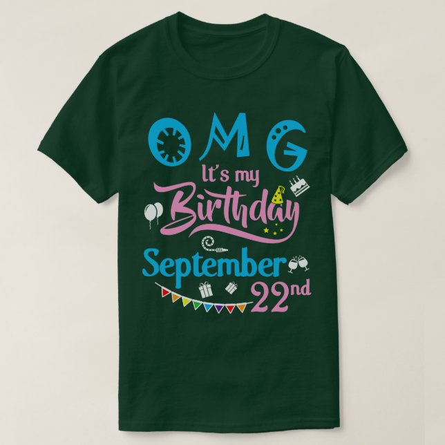 MUL:s födelsedag Den 22 september Lycklig T Shirt (Design framsida)