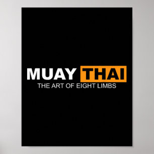 Mul thai konsten av åtta limmer med fickboxning oc poster