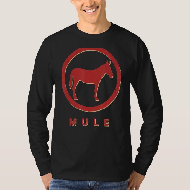 Mul Vintage Retro Stil Animal T Shirt (Framsida)