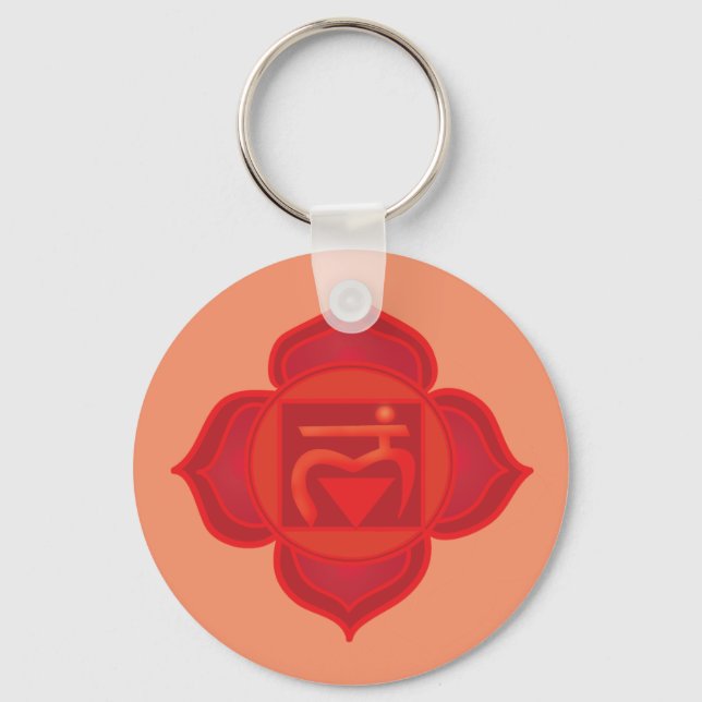 Muladhara eller Root Chakra Nyckelring (Framsida)