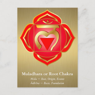 Muladhara eller Root Chakra vykort