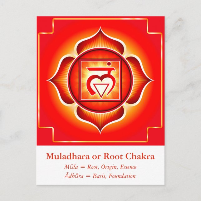 Muladhara eller Root Chakra-vykort Vykort (Framsida)