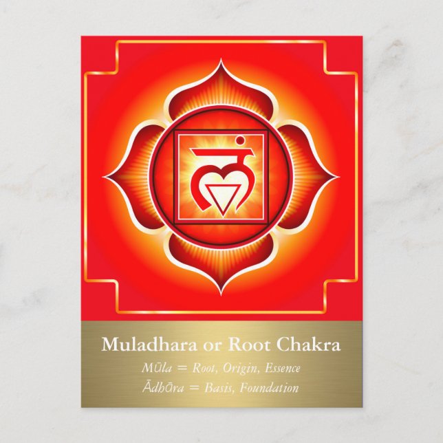 Muladhara eller Root Chakra-vykort Vykort (Framsida)