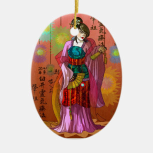 Mulan Julgransprydnad Keramik