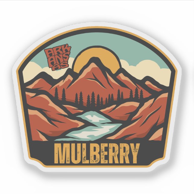 Mulberry, Arkansas  Klistermärken (Framsida)