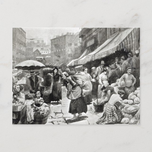 Mulberry Bend Italy Colony i New York Vykort (Framsida)