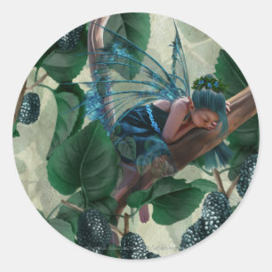 Mulberry Fairy Runt Klistermärke