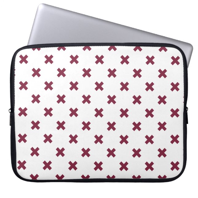 Mulberry kor stygn på vitt laptop fodral (Framsidan)