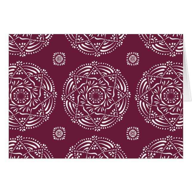Mulberry Mandala Hälsningskort (Framsidan Horizontal)