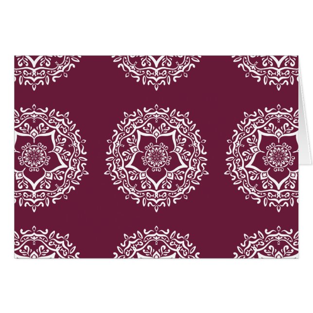 Mulberry Mandala Hälsningskort (Framsidan Horizontal)