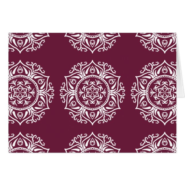 Mulberry Mandala Hälsningskort (Framsidan Horizontal)