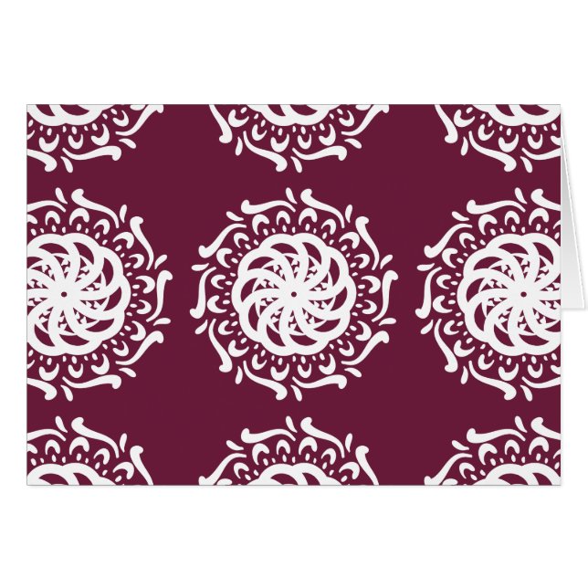 Mulberry Mandala Hälsningskort (Framsidan Horizontal)