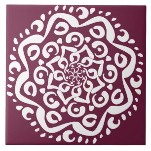 Mulberry Mandala Kakelplatta