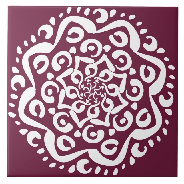 Mulberry Mandala Kakelplatta (Framsidan)