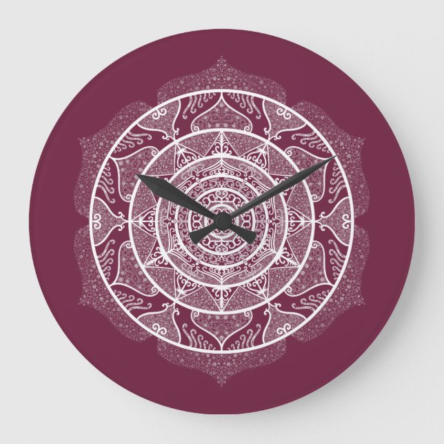 Mulberry Mandala Stor Klocka (Framsida)