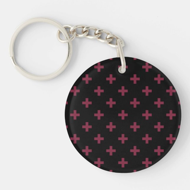 Mulberry polka kor på svart (Framsidan)