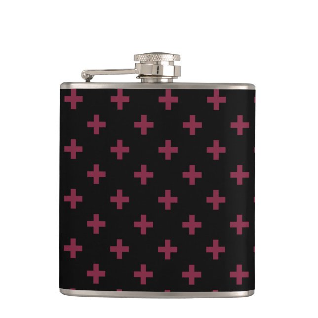 Mulberry polka kor på svart fickplunta (Framsidan)