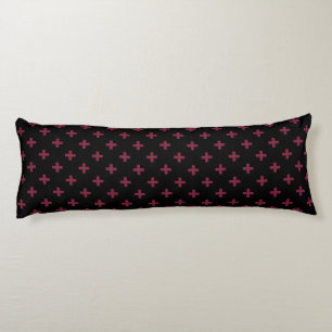 Mulberry polka kor på svart kroppskudde