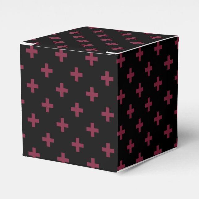 Mulberry polka kor på svart presentaskar (Framsidan Sidan)