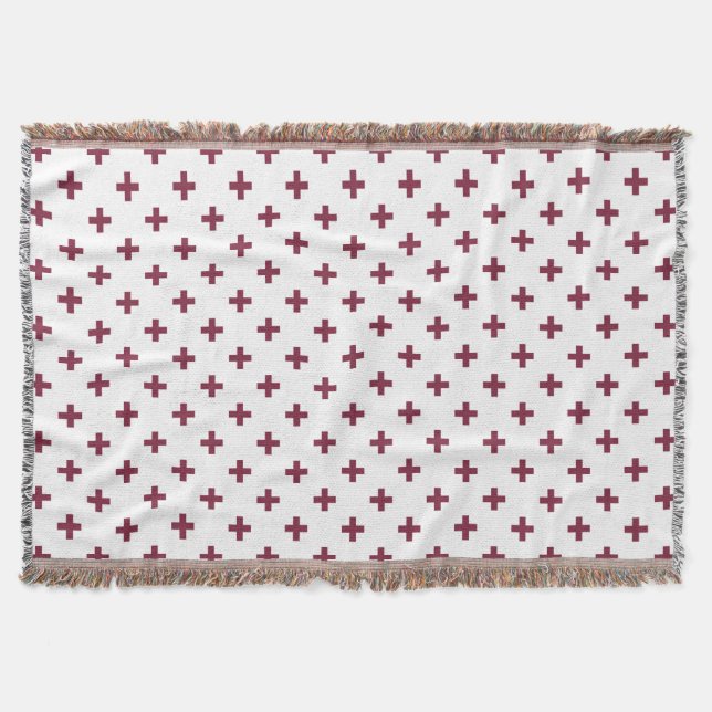 Mulberry polka kor på vit filt (Framsidan)