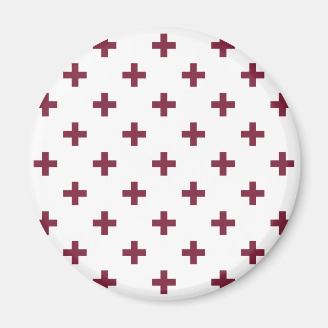 Mulberry polka kor på vit magnet (Framsidan)