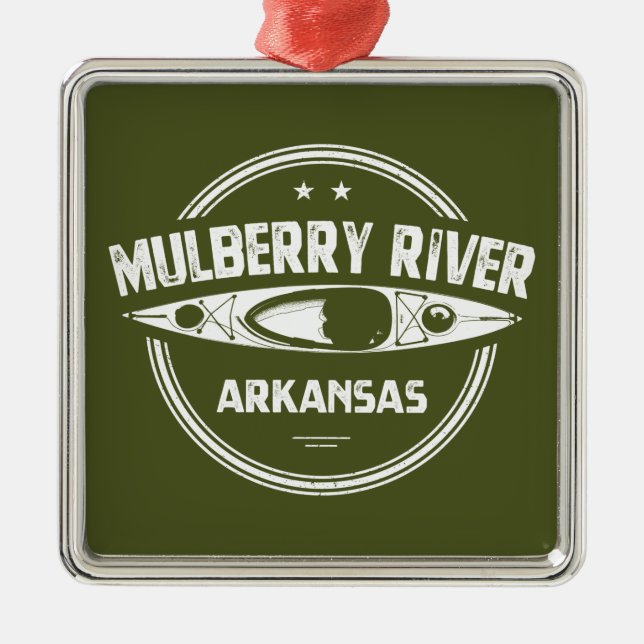 Mulberry River, Arkansas Julgransprydnad Metall (Framsidan)