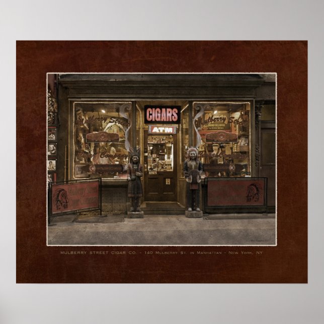 Mulberry St. Cigar Co. - Faux Vintage affisch (Framsidan)