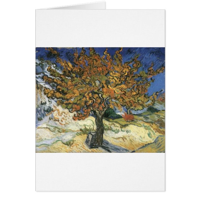 Mulberry Träd av van Gogh Hälsningskort (Framsidan)