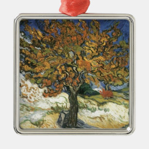 Mulberry Träd av van Gogh Julgransprydnad Metall