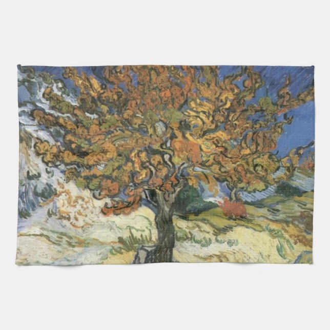 Mulberry Träd av van Gogh Kökshandduk (Horisontell)