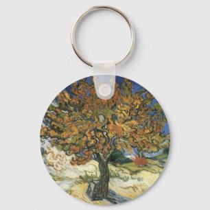 Mulberry Träd av van Gogh Nyckelring