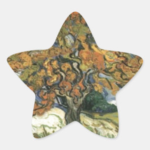 Mulberry Träd av van Gogh Stjärnformat Klistermärke