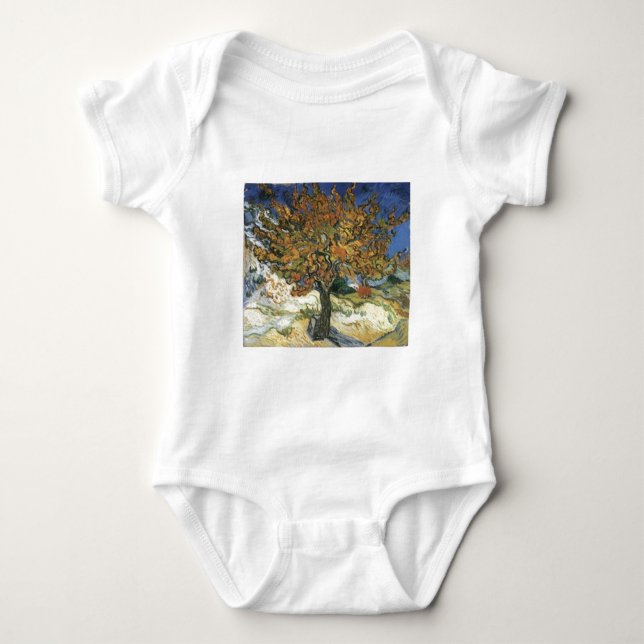Mulberry Träd av van Gogh Tee (Framsida)