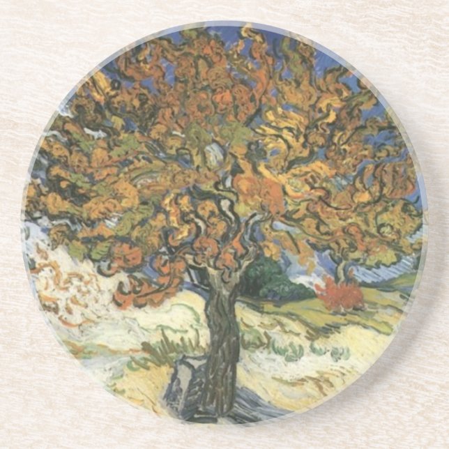 Mulberry Träd av van Gogh Underlägg (Framsidan)