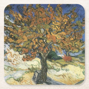 Mulberry Träd av van Gogh Underlägg Papper Kvadrat
