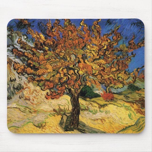 Mulberry Träd (F637) Van Gogh Fine Art Musmatta (Framsidan)